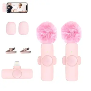 Wireless Lavalier Microphone for iPhone, Android, iPad and Live Recording