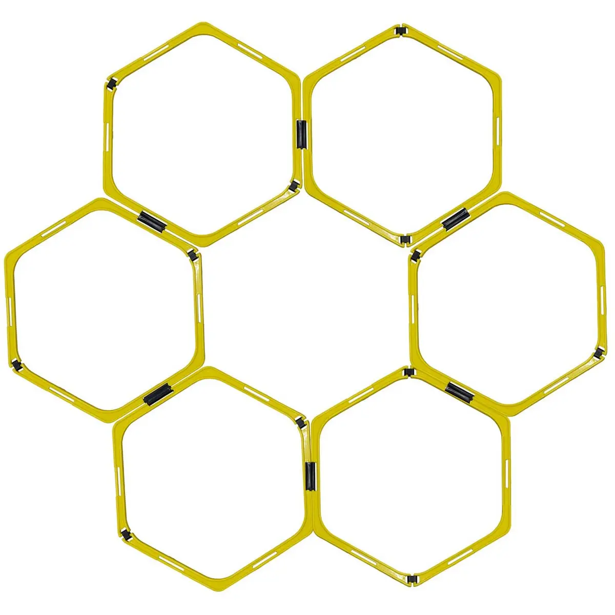 Kwik Goal Hex Speed Rings Agility Trainer Set (16B1608) - Sports & Outdoor Training Aids, Home Gym Kit with Bag, Connecting Clips for Workout & Gym Use