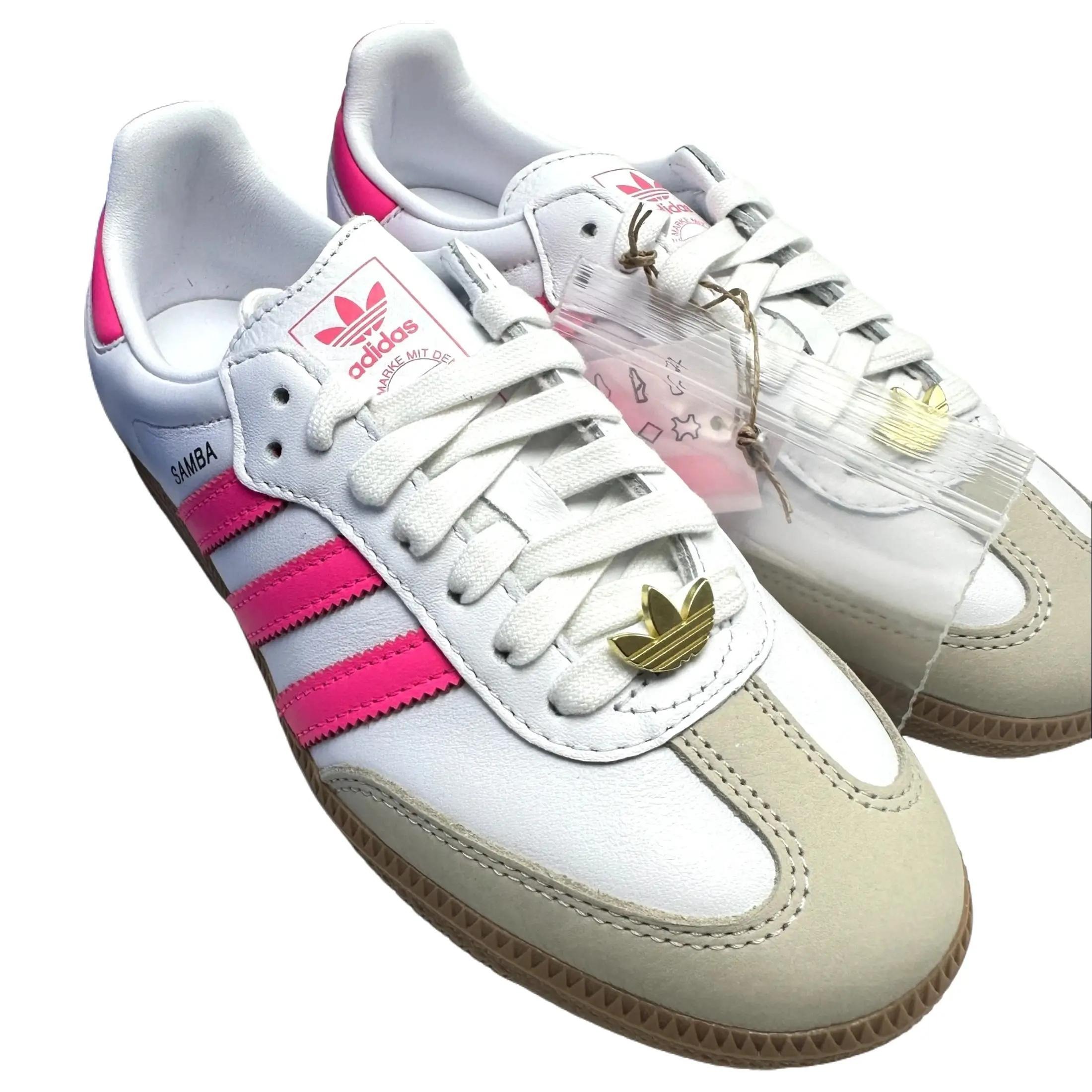 adidas Samba OG W White Pink JS0039 Women's Fashion Shoes New