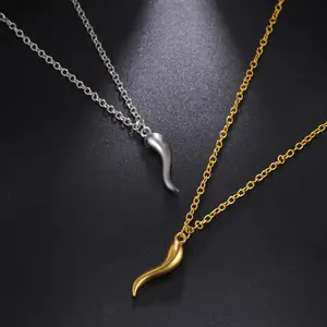 Horn Amulet Pendant Necklace – Personalized Protection Jewelry Gift for Couples, Men & Women