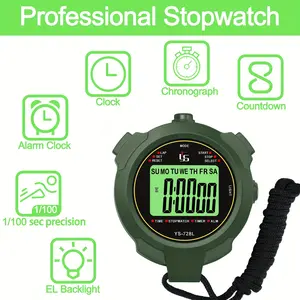 Sports Luminous Stopwatch Countdown Stopwatch with Calendar Clock, Counter And Alarm Clock, Suitable for Bodybuilding, Training Sports And Referees