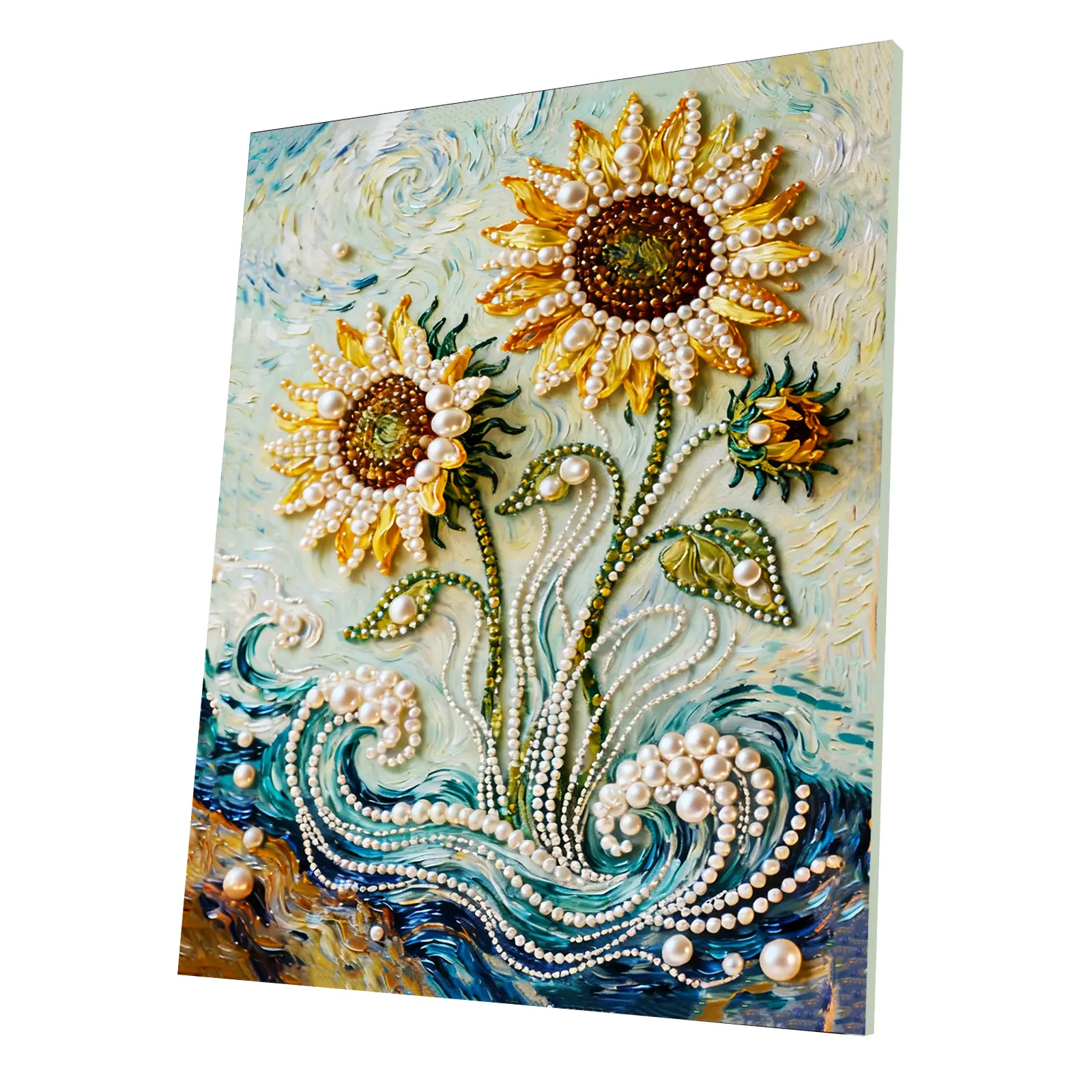 DIY Pearl Painting Art Kits for Adults Beginners Home Wall Decor Pearl Gem Paintings Picture Arts Craft 40x50cm With Frame