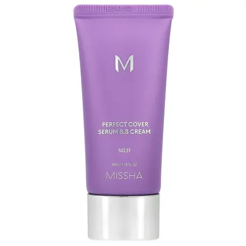 Missha Perfect Cover Serum B.B Cream, No. 27 Honey Beige, 1.18 fl oz (35 ml)