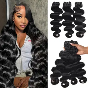 JOPEAR【Premium Upgraded】12A Real Hair Body Wave Human Hair Bundles 30 Inch Natural Color Raw Bundles Unprocessed Brazilian Human Hair Extensions Deals #Summer
