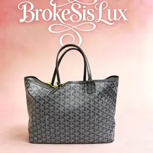 Pre-owned Goyard Saint Louis Tote Bag in Gray Goyardine Canvas TikTok Viral Timeless Luxury Work/Travel Bag 2026