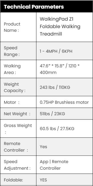 WalkingPad Z1 Foldable Under Desk Treadmill– Compact, Space-Saving Treadmill for Home Gym & Office