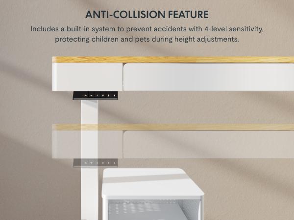 【TikTokShopBlackFriday】FLEXISPOT Standing Desk with Drawer Electric Adjustable Height Stand Up Desk with Storage Organizer, Whole Piece Wooden Desktop for Home, Office