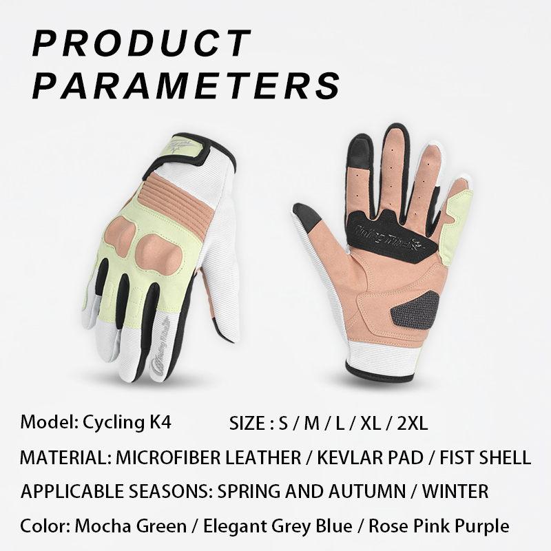 Full-finger motorcycle riding gloves for men and women, breathable, non-slip, wear-resistant, touchscreen compatible and crashproof, all-season motorcycle riding gear