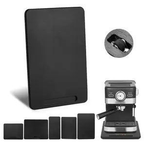 Appliance Slider Sliding Tray For Coffee Maker, 14 By 9.5 Inches, Black, Non-Slip Surface, Durable Aluminum Base, Smooth Glide Movable Tray, Kitchen Counter Accessory For Easy Loading, Brewing, And Unloading