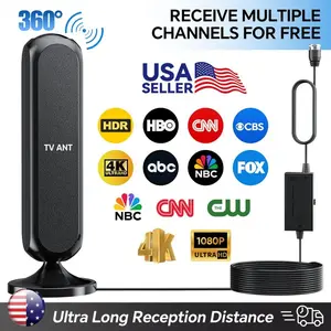 4K HD Digital TV Antenna for Smart TV: Free Local Channels! Indoor 360° Signal Amplifier & Long Range Booster | Easy Install, No Monthly Bill