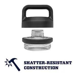 Replacement Lid for 12/18/36/64oz Insulated Cups, Threaded Cap, Dual-Use Design, Multifunctional Handle Cover, Specific Cup Shape Required