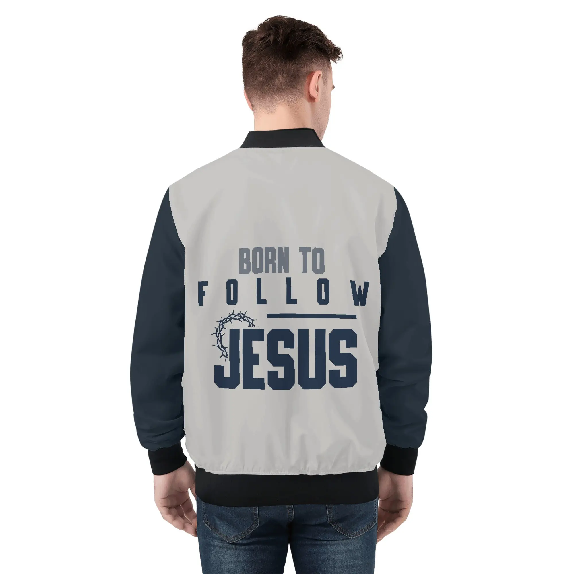 Born To Follow Him Mens Christian Jacket