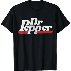 Dr. Pepper Classic Distressed Logo T-Shirt S-3XL - Gildan Cotton Unisex 1WL