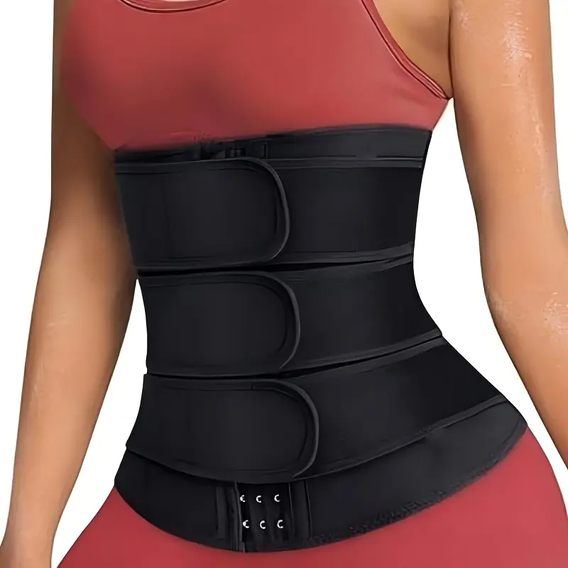 Women's waist trainer -3-row buckle waist belt with abdominal control, used to tighten the waist, sports and fitness accessories
