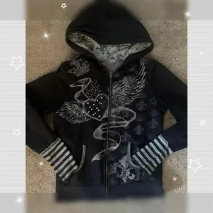 Harajuku  Long Sleeve Jacket Hooded Women Casual American Vintage Coat Patchwork Striped Print Zipper Sexy 2025 Autumn