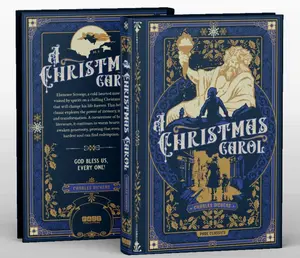 A Christmas Carol by Charles Dickens - Debossed Deluxe Hardcover Treasury Masterpiece, Victorian Classic Literature Book, Ebenezer Scrooge Redemption-Themed Dickensian Holiday Read