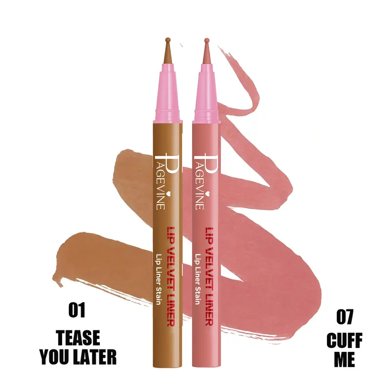 2-Pack Nude Lip Liner Set - Double-Ended Dual Tip Lip Liner, 2 Shades, Waterproof, Sweatproof, Smudge Proof, Precise Outline, Durable Long-Lasting Color Lock, Lightweight Nude Formula, Beginner-Friendly Daily Makeup Essential (Cosmetic)