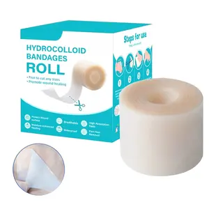 Hydrocolloid Bandages Roll for Wound Care, Medical-Grade Hydrocolloid Roll with Self-Adhesive, Ultra Absorbent, Flexible & Waterproof, Cut-to-Size First Aid Kit Essential