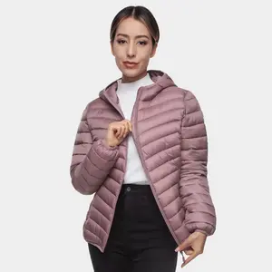 Rokka&Rolla Women's Light Packable Puffer Jacket-Mauve, size X Large
