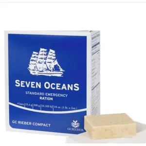 Seven Oceans Biscuits - Standard Emergency Ration, 9 Bars, 55.6 g, 500 g, 10.300 kJ, 18 oz (1 lb, x 2oz)