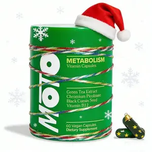 MOTO Metabolism Support Capsules | Green Tea Extract, Chromium Picolinate & Vitamin B12 | 60 Count | Vegan