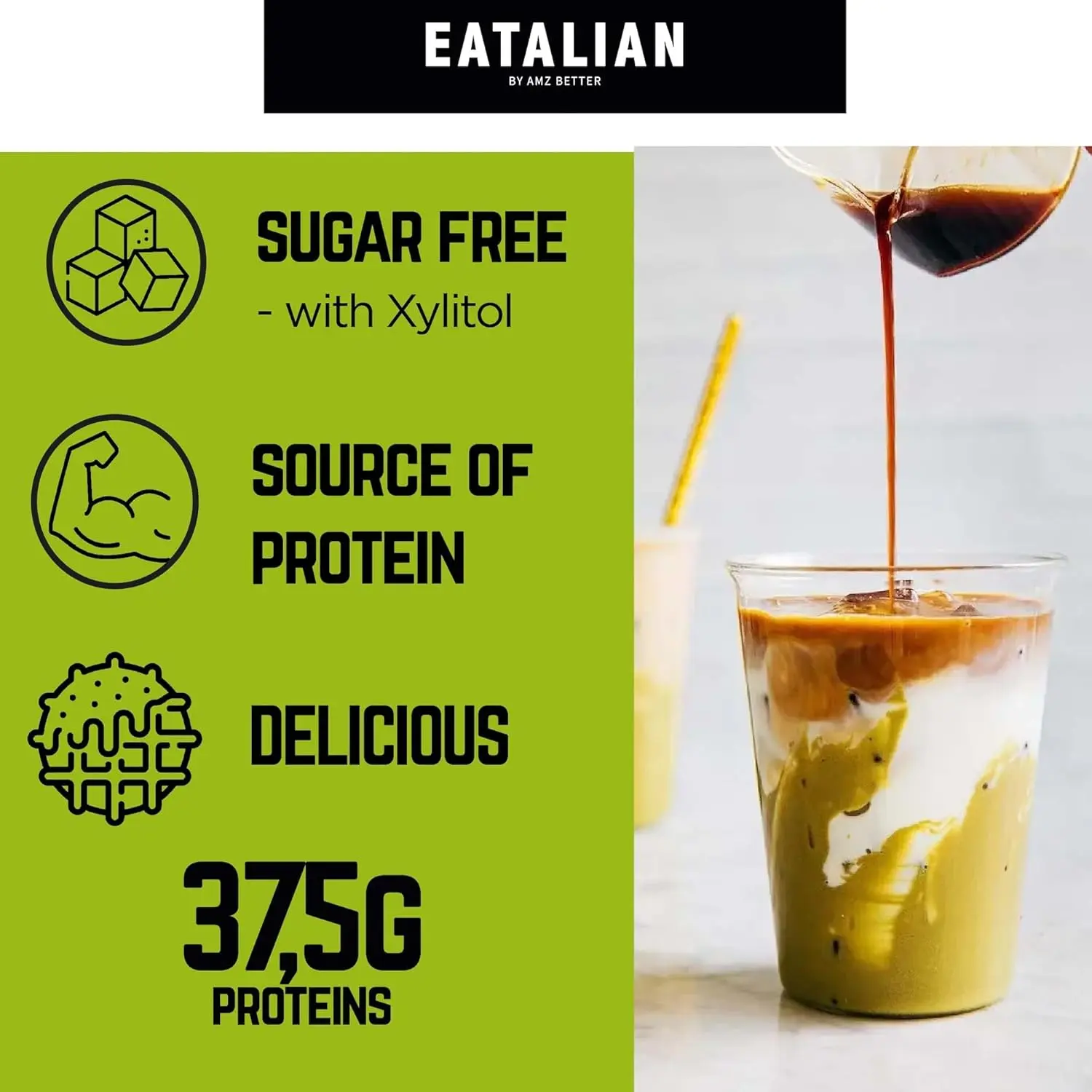 EATALIAN by AMZ BETTER Protein Pistachio Flavoured Topping, Sweet