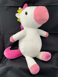 Nika Loves Large Princess Elena Unicorn Soft Plush Stuffed Animal - Golden Crown, Pink Mane, Pink Hooves - Whimsical Toy for 6-8 Years Unisex Kids, Plush Material, Children Development by Dongguan Binfa Toys Co