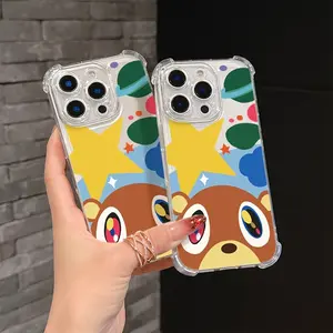 Trendy Rapper K-Kanye Phone Case for iPhone 16/15/14/13/12/11 Pro Max/x/XR/XS Max/8/21 Plus, Anti-Drop Protective Transparent Soft Back Cover