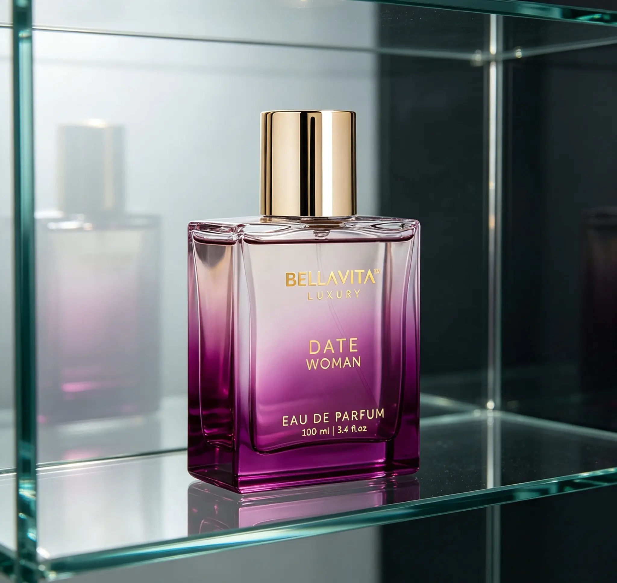 Bella Vita Luxury DATE Eau De Parfum for Women – 3.4 Fl Oz / 100ml, Long-Lasting Floral Fragrance with Pink Pepper, Jasmine & Moss, Romantic Everyday Perfume