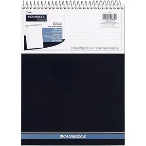Spiral Notebook, College Ruled Paper, 8-1/2" x 11", 70 Sheets, Top Bound, Navy (59882)