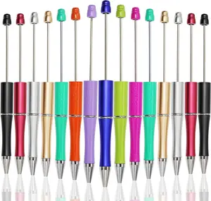 15PCS Beadable Pens - Cute & Cool DIY Bead Ballpoint Pens for Students, Teachers, and Office Workers - Black Ink - Great Gift Idea