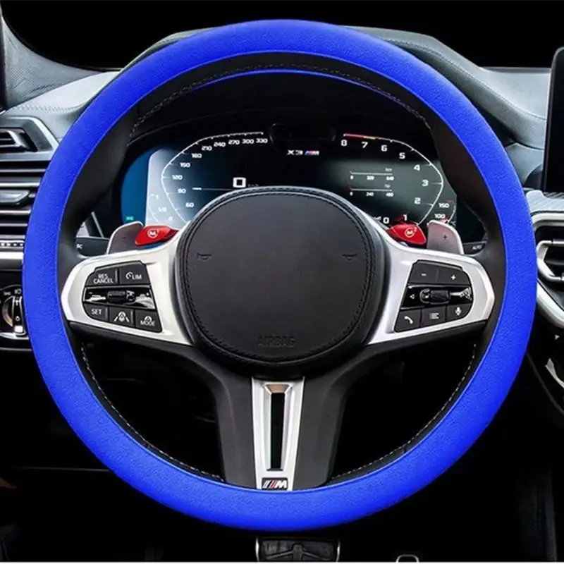 Car Silicone Steering Wheel Cover, Elastic Car Steering Wheel Protector, Universal Car Interior Decoration Accessories