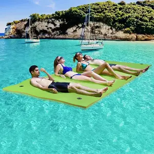 WARMOUNTS Floating Water Mat - 7/8/9/13 FT Lily Pad Floating Mat, 3-Layer Tear-Resistant XPE Foam Floating Pad for Multiple Users, Water Floating Mat for Pool, Lake, Ocean, Boat, Beach, River