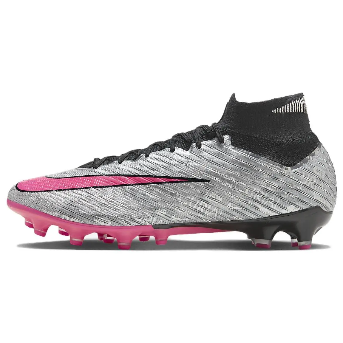 Nike Mercurial Superfly 9 Elite 25 AG-Pro Metallic Silver Hyper Pink' Durable Non-slip Soccer Cleats Unisex FJ2013-060