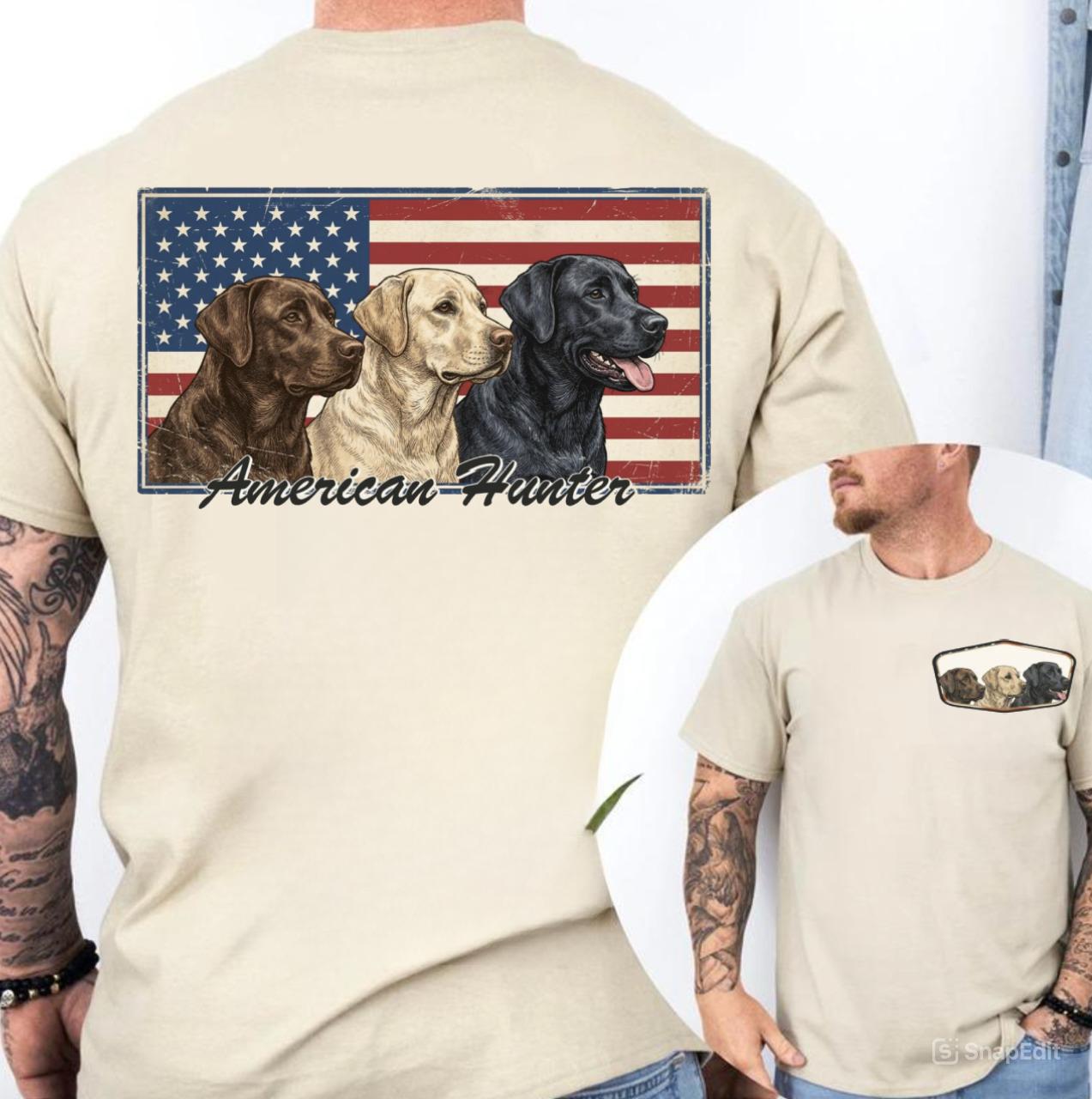 Patriotic Hunting Dog T-Shirt, American Hunter Bird Dogs Tee, Duck Dog Graphic Hoodie, 4th of July Hunting USA 250 Years Tee, Camo Shirt Gift For All