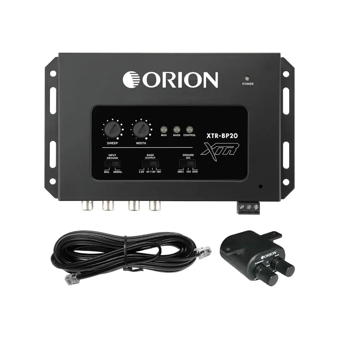 Orion XTR-BP25 XTR Digital Bass Processor 10V Output 10Hz-30kHz Subsonic Filter Bass Restoration Knob Bass Enhancer Car Audio
