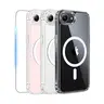 FNTcase Customized Square Magnetic Tempered Crystal Smartphone Cover for iPhone 16E/17E 6.1in, Polycarbonate-TPU Shockproof Accessory with 7x Stronger Hold, Wireless Charging, Anti-Yellowing Protection