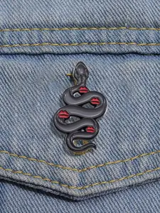 Creative Snake Design Brooch Pin, Punk Rock Decorative Brooch for Men & Women, Trendy All-match & Exquisite Enamel Pin for Birthday Gift, Chic Gift