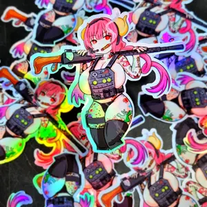 Kobayashi Dragon Maid Agent Ilulu Holographic Sticker for Office Stationery Supplies