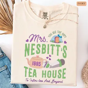 Comfort Colors Youth And Adult #Buuzz Lightyear Mrs Nesbitt’S Tea House To Infinity And Beyond Shirt, Magic Kingdom Family Vacation Gift, Unisex Garment-Dyed Tee, Crewneck Top