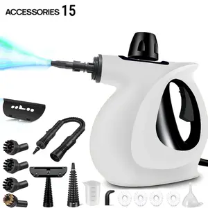 2026 1050-Watt High-Pressure Steam Cleaner, Handheld Portable Steam Cleaning Device, Equipped with 15 Accessories and Safety Lock, Continuous Steam Output, Multi-Purpose Deep Cleaning for Kitchens, Bathrooms, Crevices and Vehicles