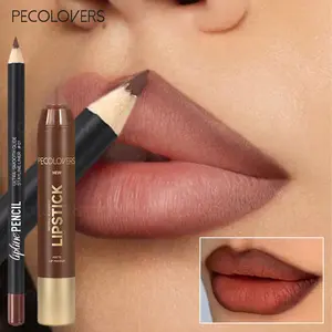 2pcs Tapered Gradient Lip Liner +Matte Lipstick Pen Set Velvet Long-Lasting Smooth Lipliner, Pumpkin Spice Shade, Perfect for Gifts for Women