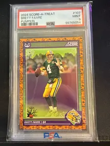 Brett Favre PSA MINT 9 Pumpkin