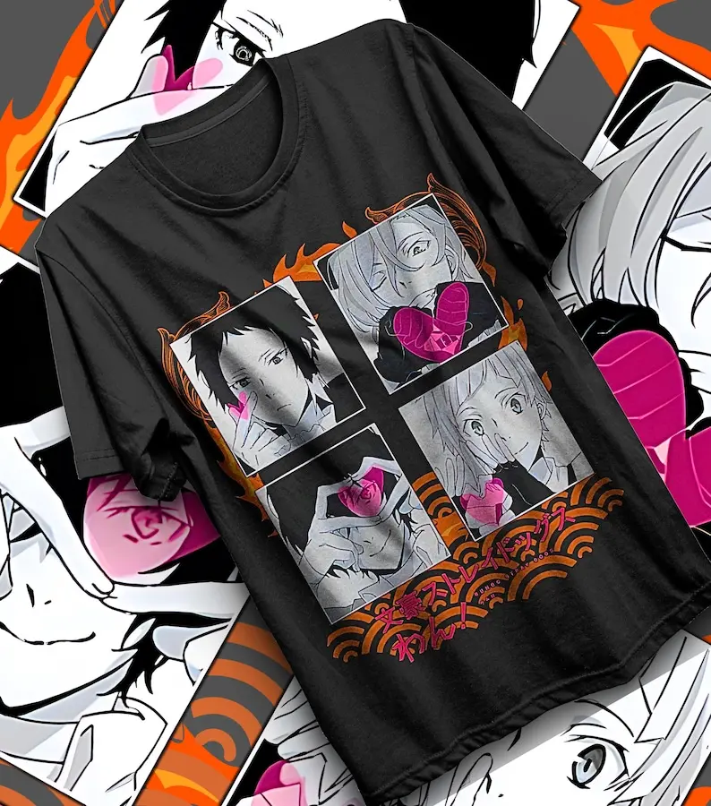Bungo Stray Dogs Anime T-shirt, Graphic Tee, Unisex T-shirt, Special T-shirt, Anime Vintage Special