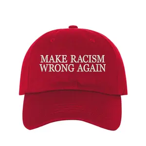 Make Racism Wrong Again Dad Hat, Embroidered Dad Cap Anti Racism Baseball Hat, Peace hat, Equality Baseball Hat