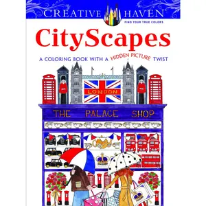USED-Creative Haven Cityscapes: A Coloring Book with a Hidden Picture Twist by Cowell, Alexandra (Paperback)