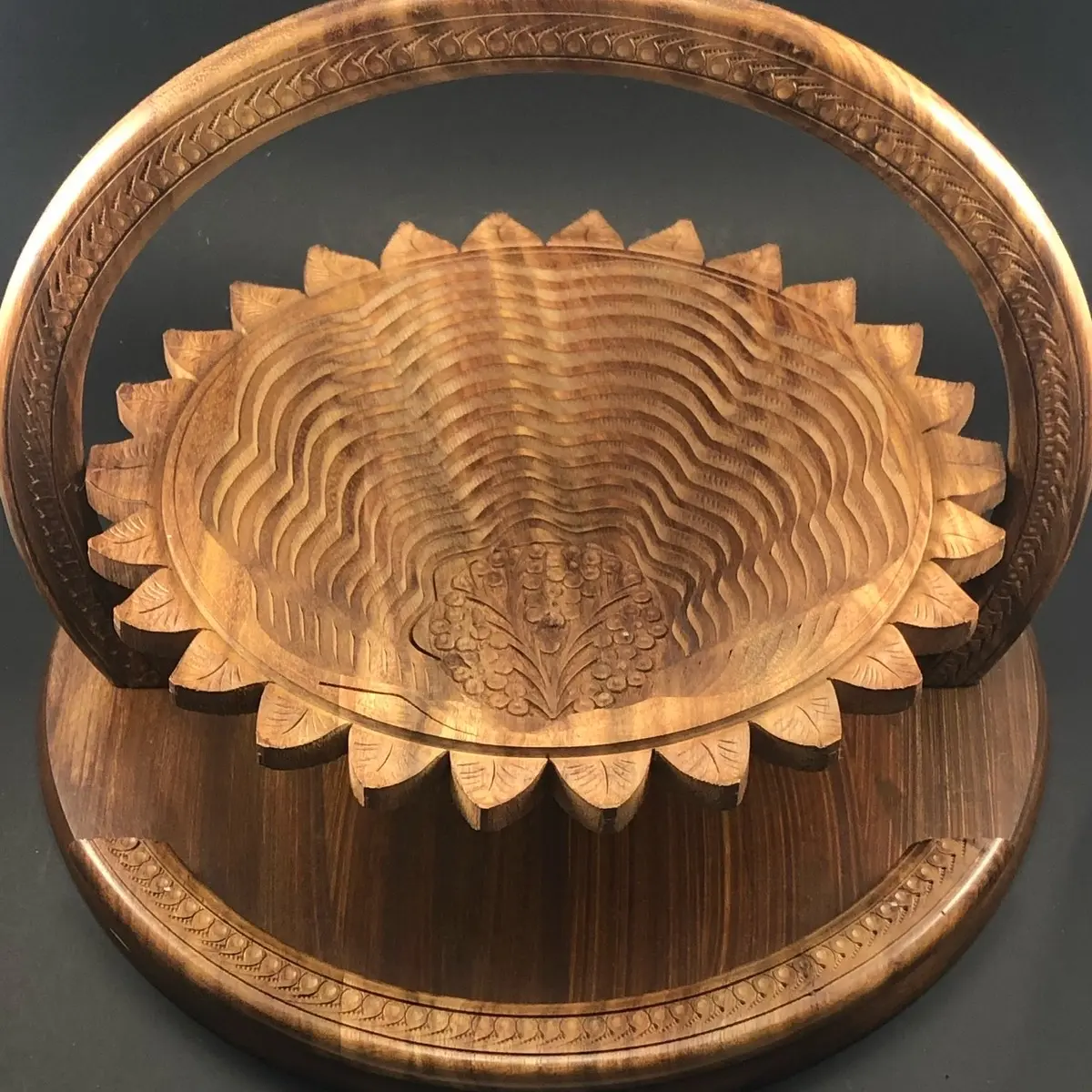 Sunflower collapsible rosewood basket Gift Decorative Organiser Room