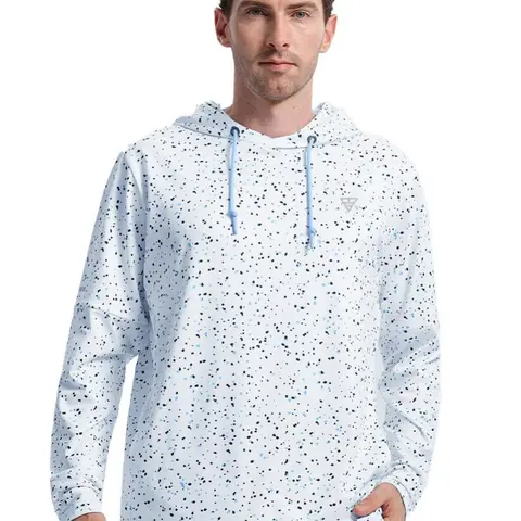MAELREG Men's Print Zip Up Hoodie Graphic Splatter Drawstring Sweatshirt Fleece Lined Streetwear Fall Winter Tops