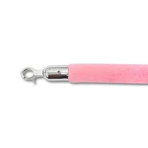 212 MAIN VIP Crowd Control 1645 Decorative 72-in. Pink Metal Velour Mirror Closable Hooks
