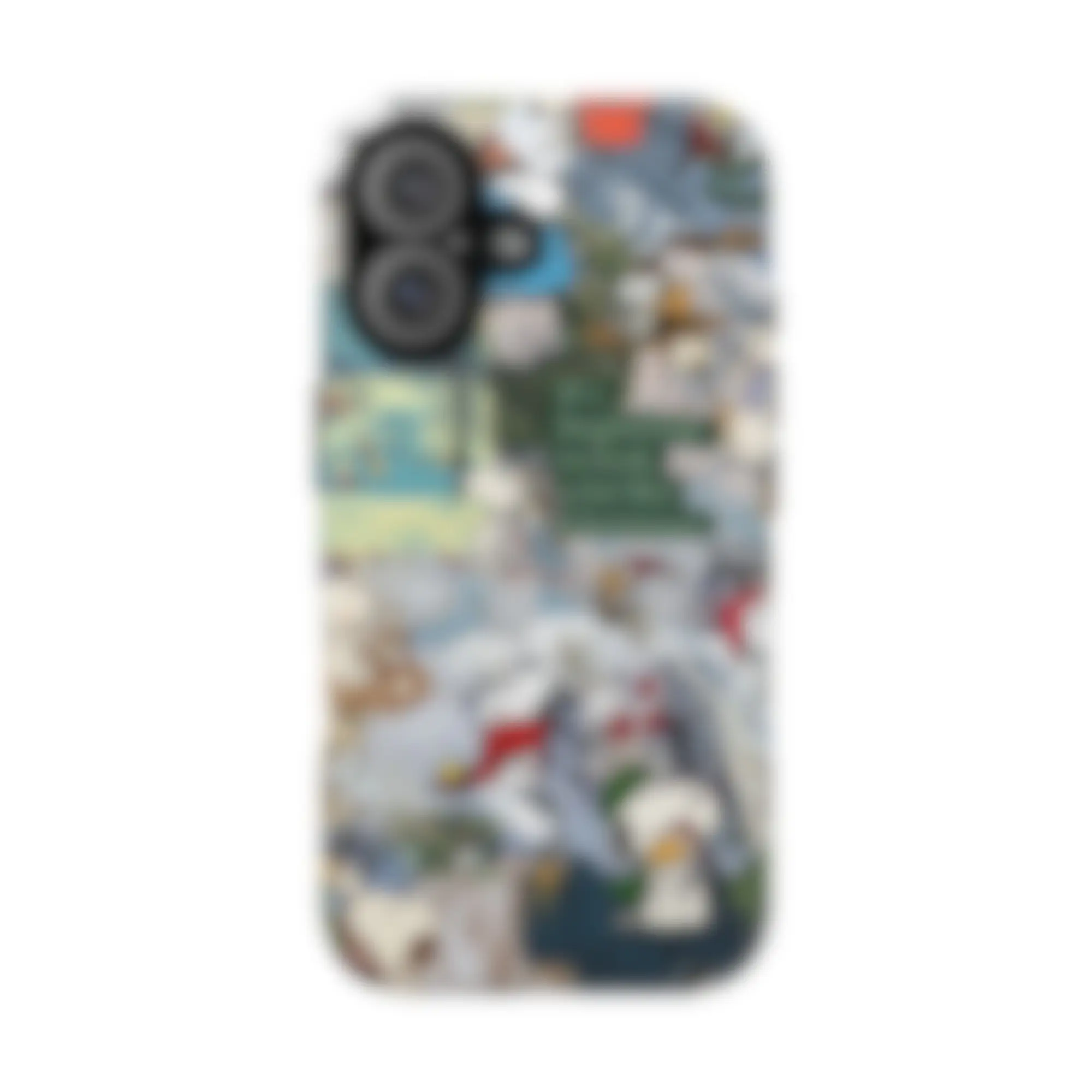 Sn00pyy Christmas Collage Phone Case for iPhone 17 16 15 14 13 12 11 Pro Max Plus Air, Cute Holiday Winter Aesthetic Phone Cover, Cute Winter Collage Design For Girls